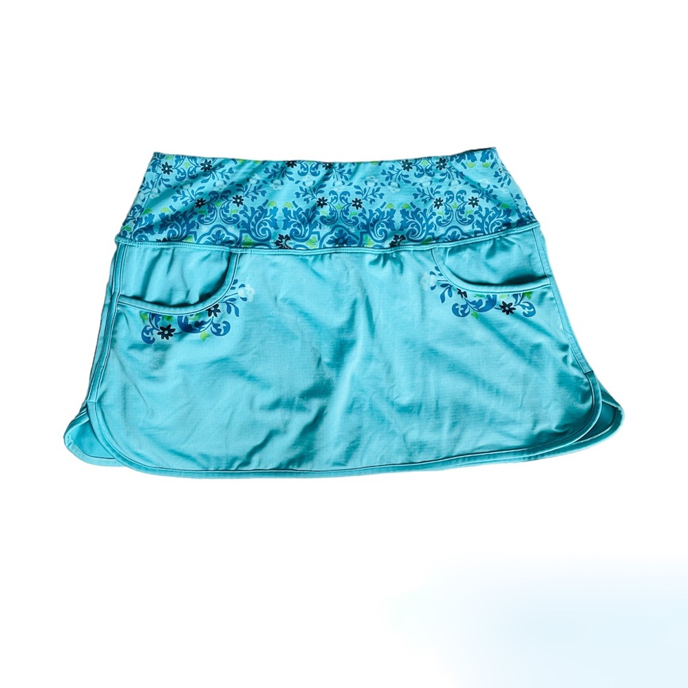 Athleta Womens Blue River Tennis Running Golf  Activewear Skort, Size L, EUC!